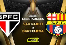 ESPN EN VIVO: Barcelona SC vs Sao Paulo vía Fútbol Libre TV por la Copa Libertadores