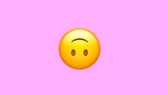 ¿Te han enviado el emoji de la cara 'al revés' o 'de cabeza' en WhatsApp? Aquí te decimos qué significa. (Foto: Emojipedia)