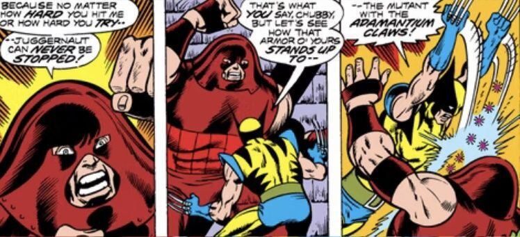 Enfrentamiento entre Juggernaut y Wolverine