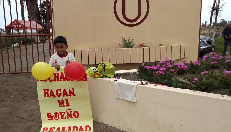 Este pequeño tendrá su sueño cumplido gracias a Universitario (Foto: Sharles Hernández)