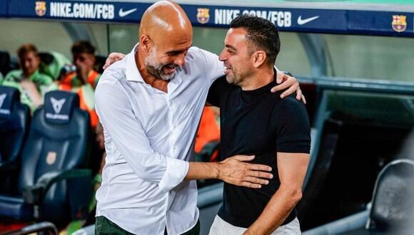 Pep dirigió a Xavi en su paso como técnico del Barcelona. (Foto: Getty Images)
