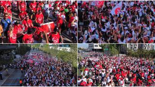 España de rojo y blanco: las mejores postales del banderazo de los hinchas de la Selección Peruana