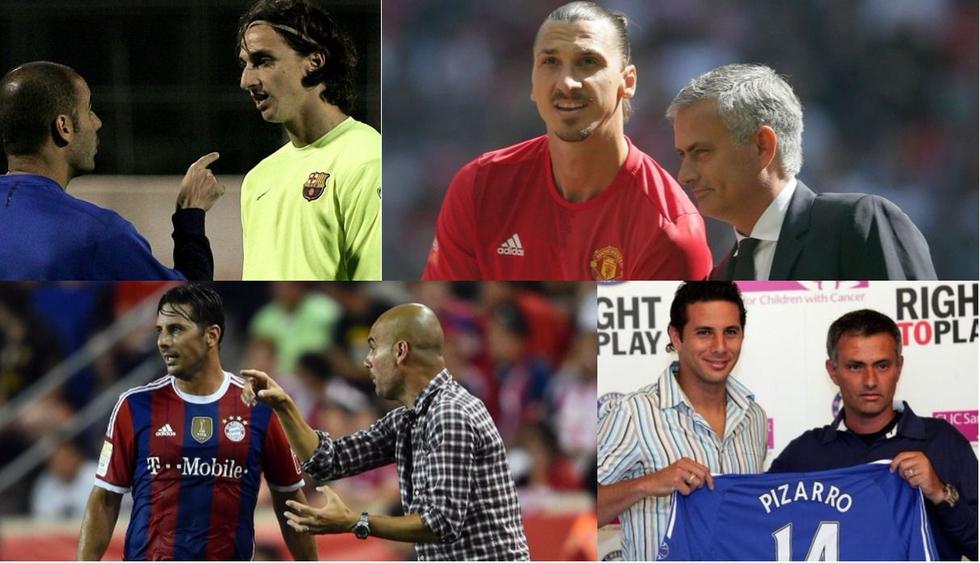 Los jugadores que fueron dirigidos por Guardiola y Mourinho.