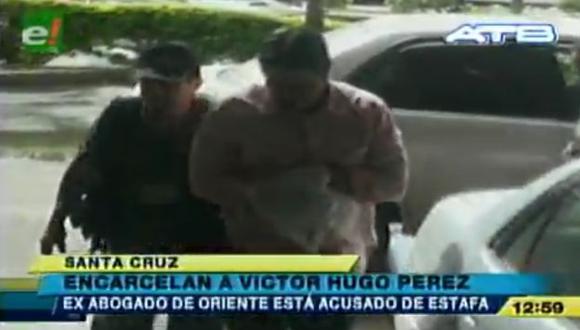 Víctor Hugo Pérez se encuentra preso en La Paz. (Foto: Captura de TV)