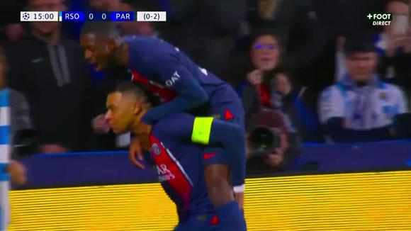 Gol de Mbappé para el 1-0 del PSG vs. Real Sociedad por Champions League. (Video: Foot DIrect)