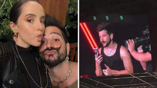 Camilo atiende videollamada de Evaluna en pleno concierto y así reaccionó el público | VIDEO