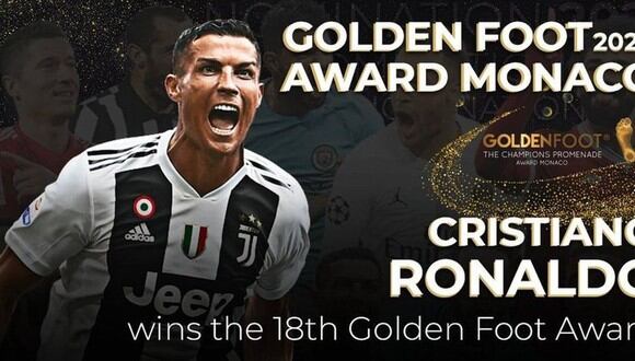 Cristiano Ronaldo ganó el Golden Foot 2020.
