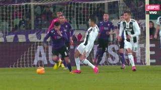 Cristiano Ronaldo aplicó tremendo pisotón al 'Cholito' Simeone en Juventus vs. Fiorentina [VIDEO]