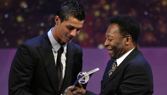 Pelé felicitó a Cristiano Ronaldo por superar los 100 goles con la selección. (Foto: AFP)