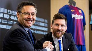 Lo tiene preparado: Bartomeu, presidente del Barcelona, quiere darle a Lionel Messi un nuevo contrato