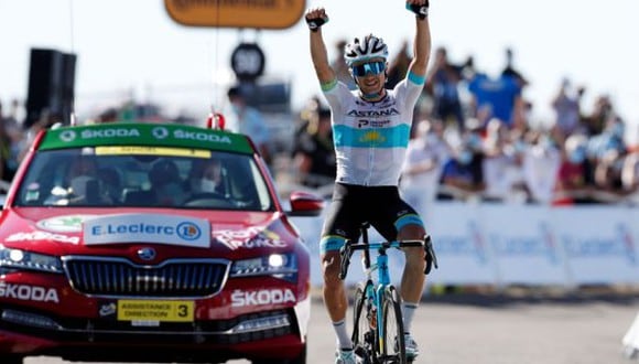 Alexey Lutsenko ganó la Etapa 6 del Tour de Francia 2020 entre Le Teil y Mont Aigoual. (Tour de Francia)