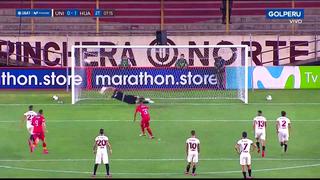Marcio Valverde anotó el 1-0 con gol de penal en el Universitario vs. Sport Huancayo [VIDEO]