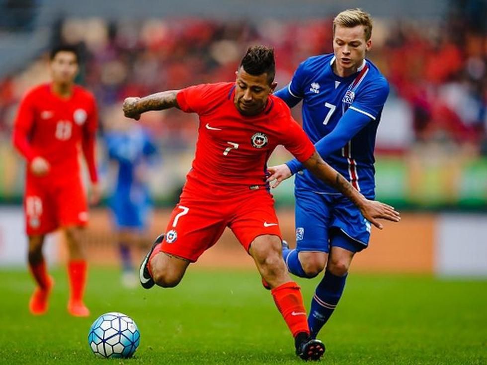 Chile enfrentó dos veces a Islandia. Empataron 1-1 en 1995, y La Roja le ganó en 2017. (Getty Images)