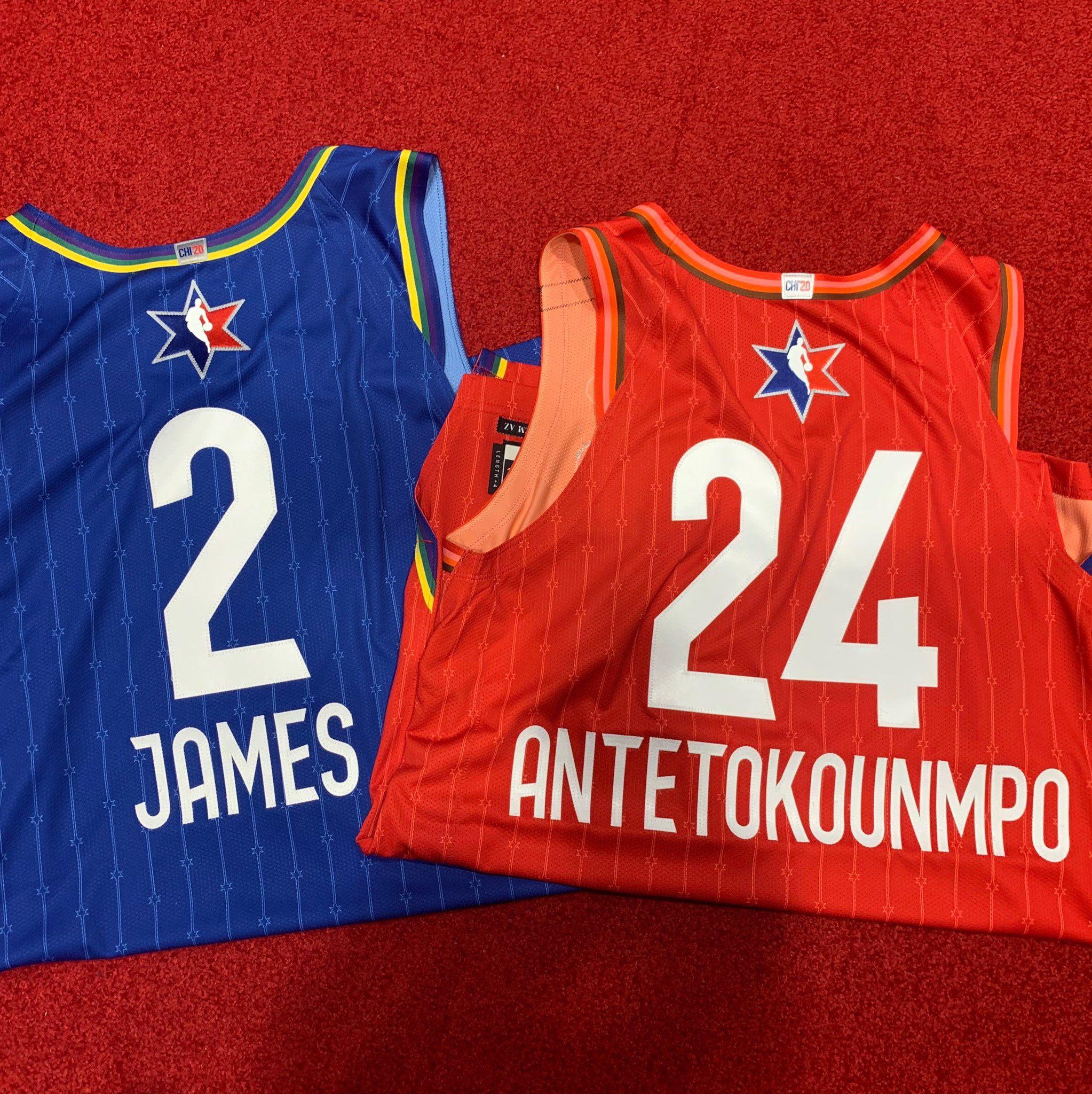 Las camisetas para el All-Star Game 2020.