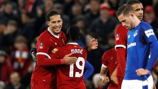 Liverpool venció a Everton con gol de Van Dijk y avanzó a 16avos de la FA Cup 2018