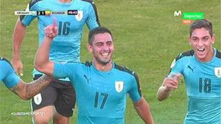 ¡Candidato al gol de la fecha! Así fue el doblete de Agustín Dávila para el 2-1 de Uruguay [VIDEO]
