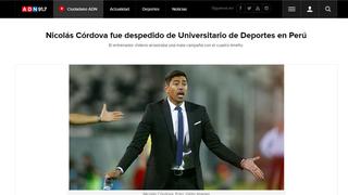 Así informó la prensa chilena la salida de Nicolás Córdova de Universitario de Deportes [FOTOS]
