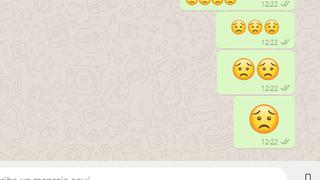 El significado de la cara preocupada en WhatsApp