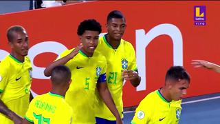 Estiran la ventaja: Andrey Santos y Vitor Roque anotaron el 3-0 de Brasil vs. Perú [VIDEO]