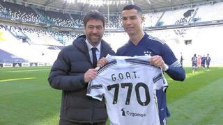 “Es G.O.A.T”: Cristiano fue homenajeado por sus 770 goles en la previa del Juventus vs Benevento [VIDEO]