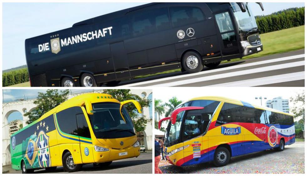 Como en el paraíso: 6 buses que transportan a selecciones de fútbol.