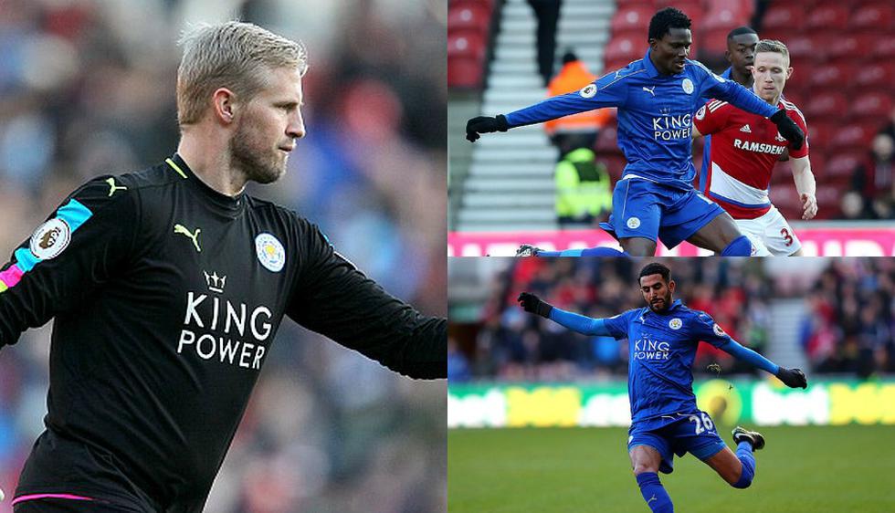 Este fue el once del Leicester que inició ante Middlesbrough. (Getty Images)