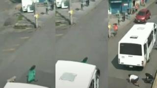 Mujer es atropellada por un autobús y cámara de seguridad captó su aterradora desaparición