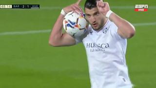 Acorta la diferencia: Rafa Mir anota el  gol de descuento vía penal en el Barcelona vs. Huesca [VIDEO]