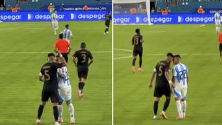 El tenso enfrentamiento entre Carlos Zambrano y Lautaro Martínez durante el Perú vs. Argentina