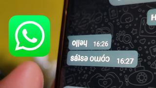 WhatsApp y el increíble truco para escribir ‘al revés’