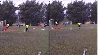 Video viral: Arquero ataja penal pero el balón regresa y se introduce al arco