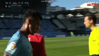 Palmas para Tapia: la ovación al peruano luego de ser cambiado en el Atlético de Madrid vs. Celta [VIDEO]