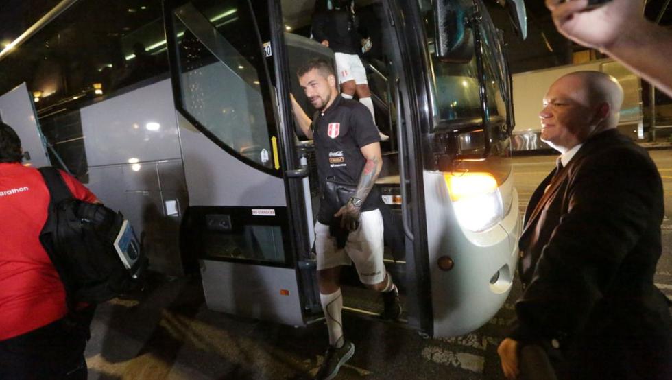 Así la llegada de la Selección Peruana al hotel de concentración en Los Ángeles previo al amistoso ante Brasil. (Foto: Fernando Sangama)