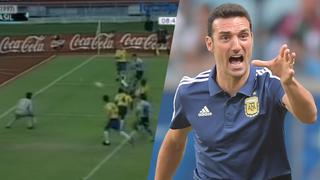 Buen precedente: la vez que Scaloni marcó en un Argentina-Brasil y eliminó al 'Scratch' [VIDEO]