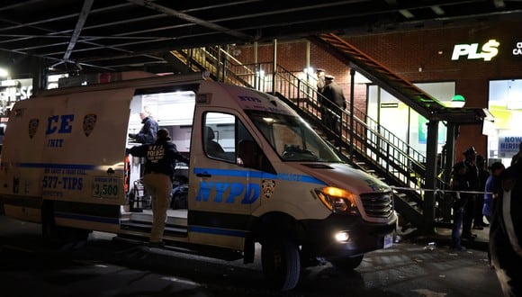 La estación del Metro de Nueva York cerró sus puertas durante las investigaciones (Foto: Charly Triballeau / AFP)