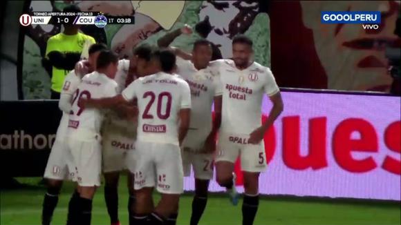 Gol de Martín Pérez Guedes para el 1-0 de Universitario vs. Comerciantes. (Video: GOLPERU)