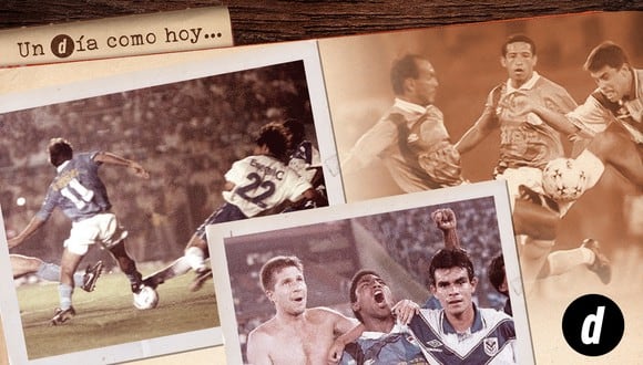 Se cumplen 26 años del histórico triunfo de Sporting Cristal ante Vélez en Argentina. (Diseño: Depor)