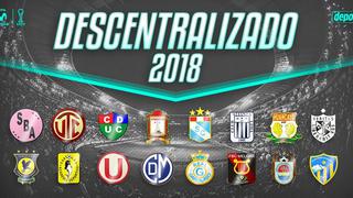 Descentralizado 2018: descarga el fixture del Apertura y Clausura [ACTUALIZADO]