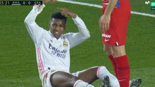 A punto de las lágrimas: Rodrygo se marchó lesionado en el Real Madrid vs. Granada y enciende las alarmas