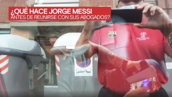 Esto captó la prensa española en el celular de Jorge Messi. (Video: Deportes Cuatro)