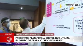 Coronavirus en Perú: Ministro de Defensa presenta plataforma “Te cuido Perú”