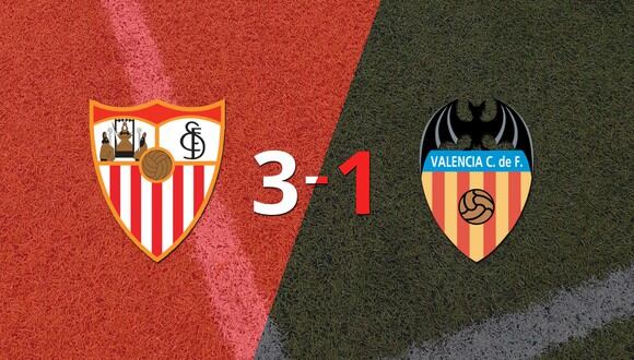 Sevilla superó por 3-1 a Valencia como local