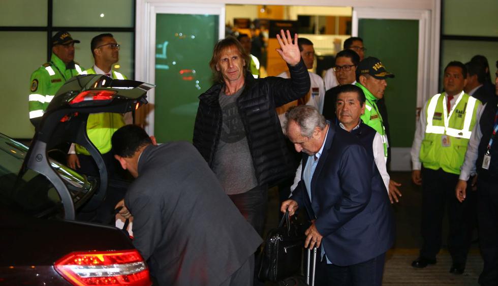 Ricardo Gareca llegó esta noche a Lima para definir su renovación con la Selección Peruana. (Francisco Neyra)
