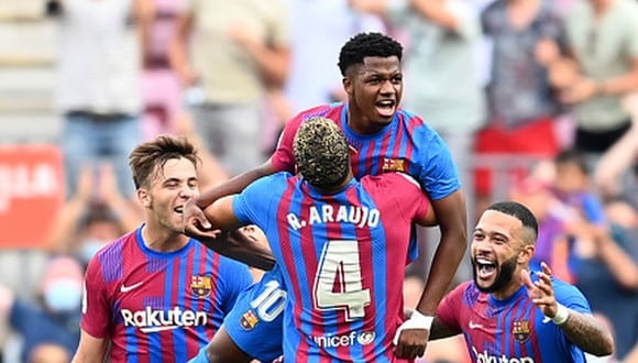 Ansu Fati marcó en el último triunfo de Barcelona por LaLiga. (Foto: Getty)