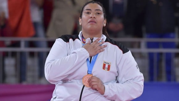 La venezolana nacionalizada peruana Yuliana Bolivar le dio una medalla de bronce al Perú en Lima 2019. (Foto: AFP)