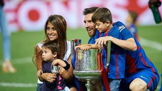 Lionel Messi y su lado que no ves en la cancha: el beso con Antonella por la Copa del Rey