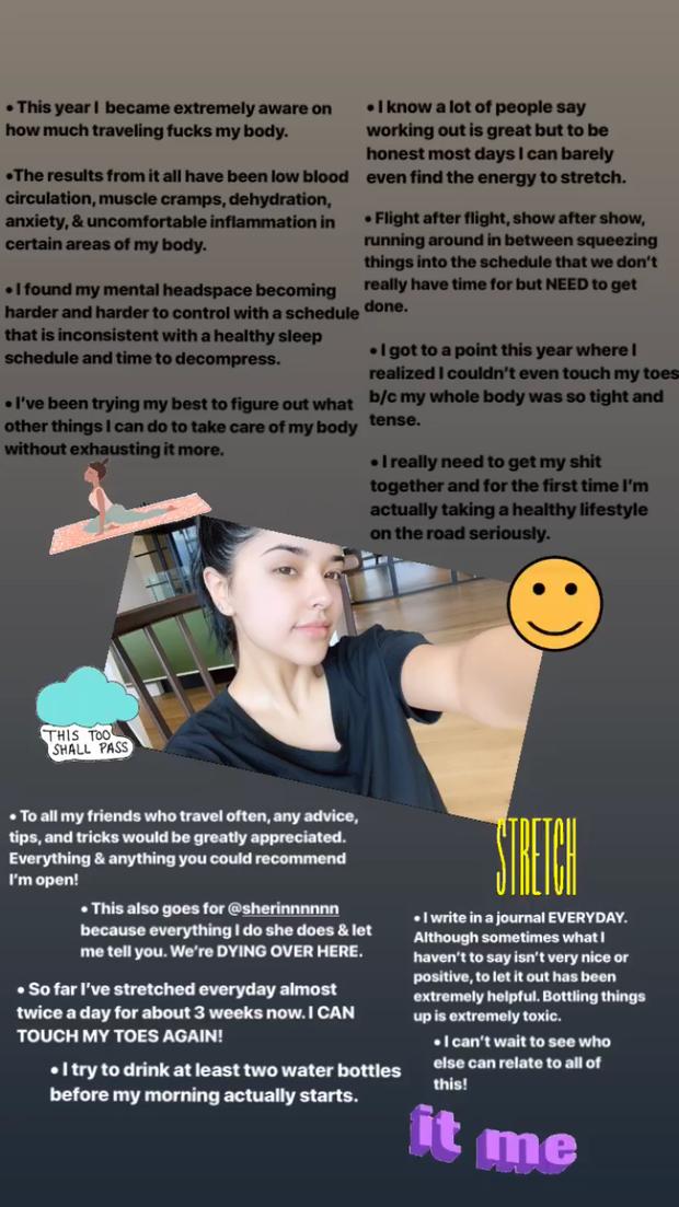 Becky G revela que sus constantes viajes están afectando su salud (Foto: Captura de Instagram Stories)