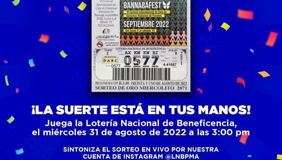 Resultados, Lotería Nacional de Panamá: ganadores del ‘Sorteo Miercolito’ del 31 de agosto. (Imagen: Loterías)