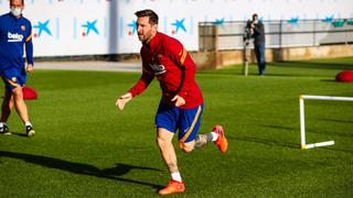 Ya se prepara: Lionel Messi se sumó a los entrenamientos del Barcelona de cara al partido contra Getafe