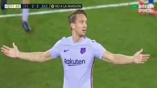 Triunfo agónico: gol de Luuk de Jong para el 3-2 del Barcelona vs. Levante por LaLiga